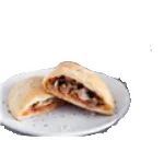 Onion, green pepper & BBQ chicken Calzone 